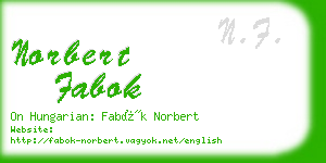 norbert fabok business card